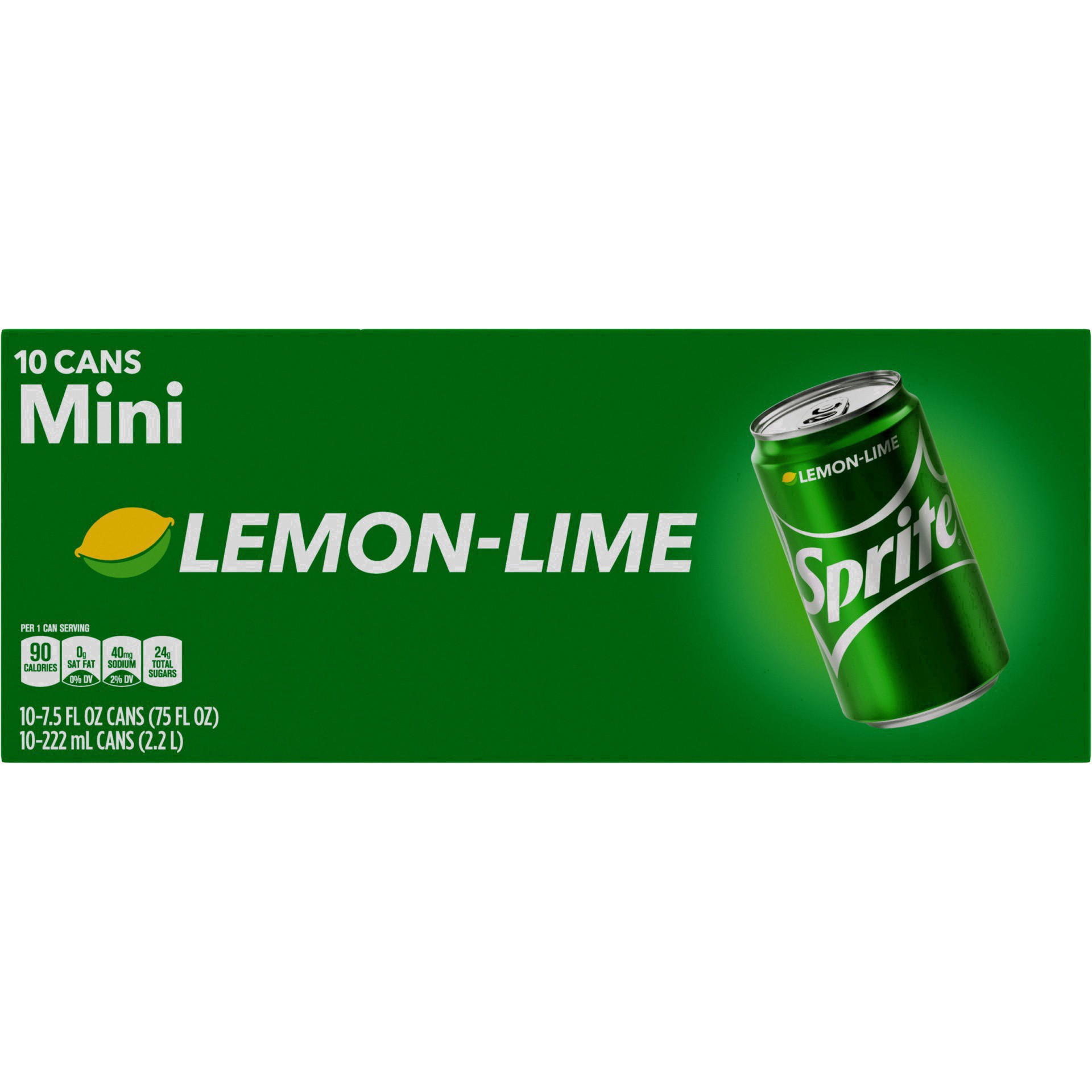 slide 13 of 91, Sprite Lemon Lime Soda Soft Drinks, 7.5 fl oz, 10 Pack, 