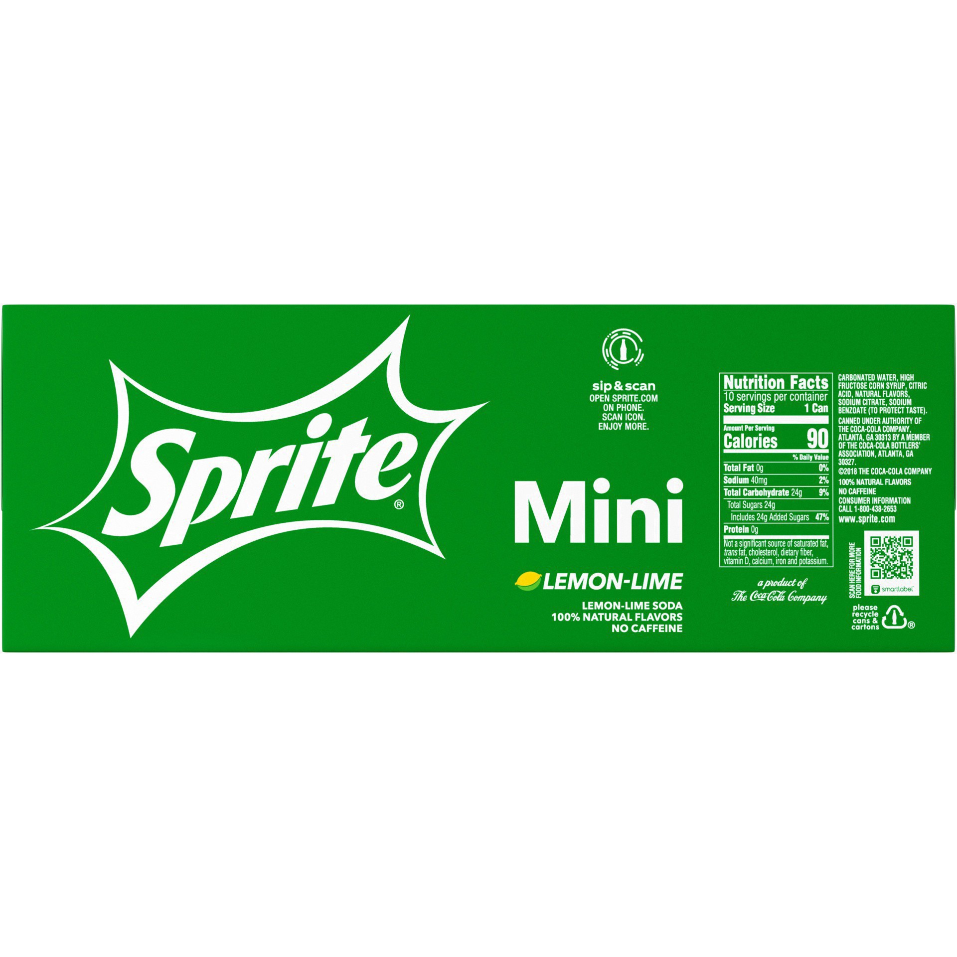 slide 91 of 91, Sprite Lemon Lime Soda Soft Drinks, 7.5 fl oz, 10 Pack, 