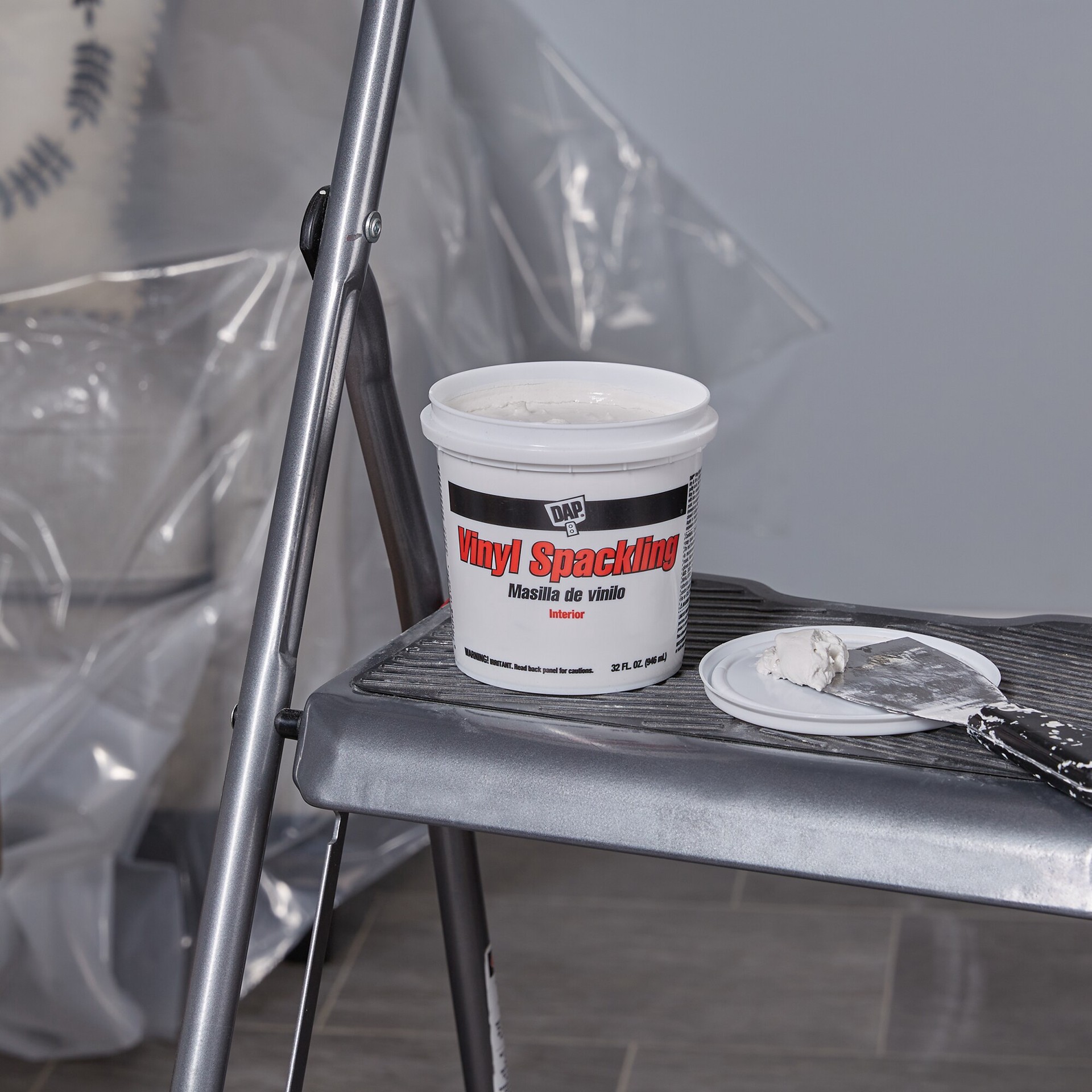 slide 3 of 6, DAP Vinyl White Interior Spackling 1 Quart(s), 1 ct