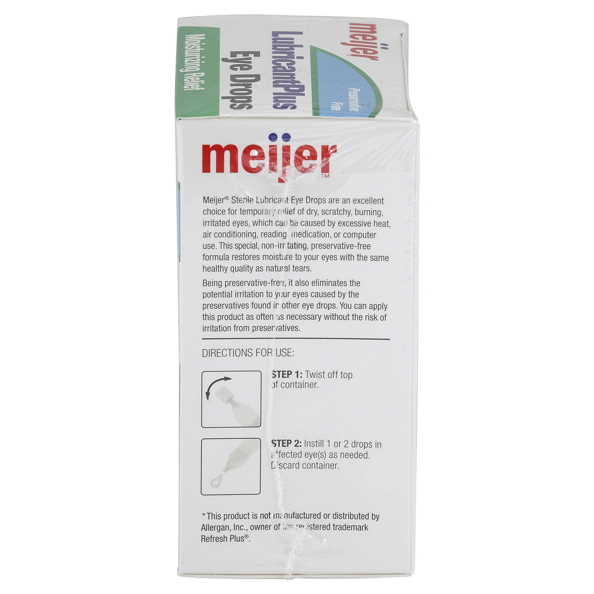 slide 3 of 5, Meijer Lubricant Plus Eye Drops Single-Use Containers, 30 ct