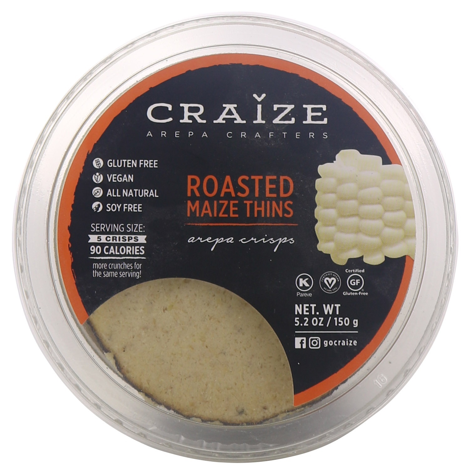 slide 1 of 1, Craize Roasted Arepas, 5.2 oz