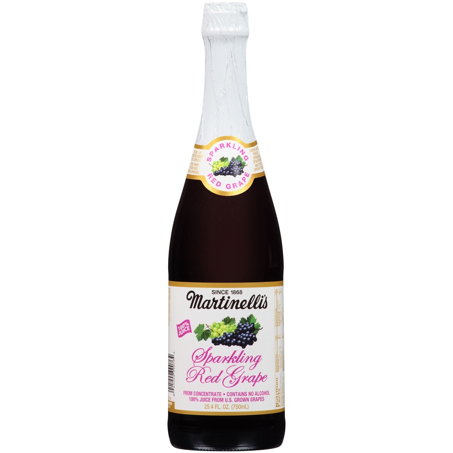 slide 1 of 6, Martinelli's Sparkling Red Grape Juice, 25.4 fl oz