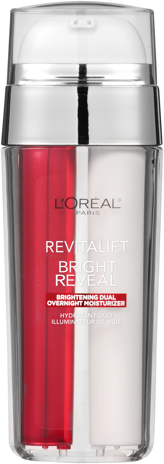 slide 2 of 3, L'Oréal Revitalift Bright Reveal Brightening Dual Overnight Moisturizer, 1 oz