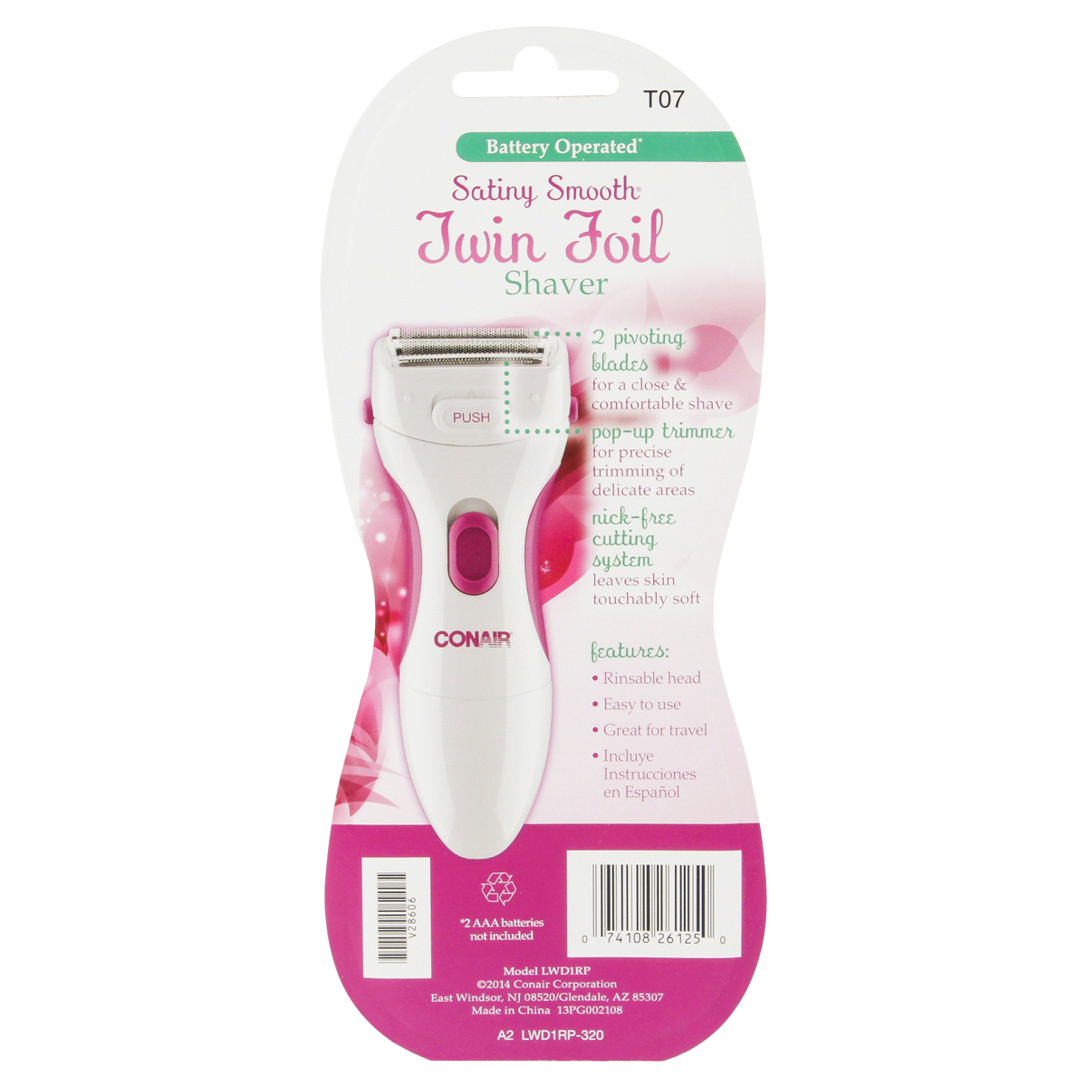 slide 2 of 2, Conair Satiny Smooth Wet & Dry Women's Electric Shaver , 1 ct