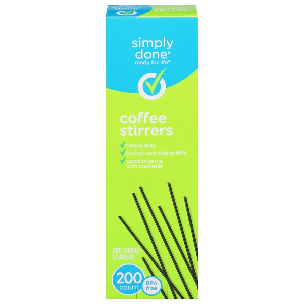 slide 1 of 1, Simply Done Coffee Stirrers 200 ea, 200 ct
