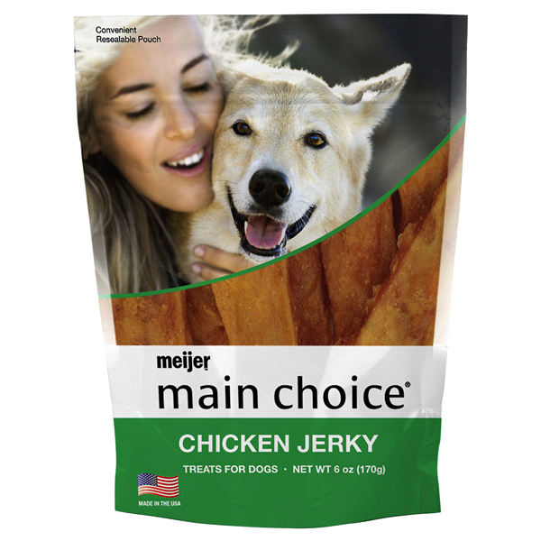 slide 1 of 2, Meijer Main Choice Chicken Jerky Dog Treats, 6 oz