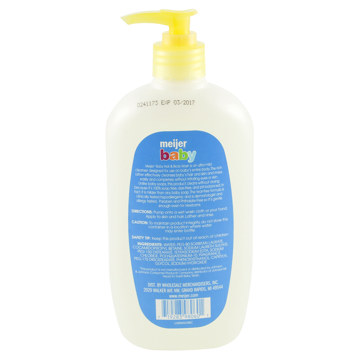 slide 2 of 2, Meijer Baby Tear-Free Baby Hair & Body Wash, 15 oz