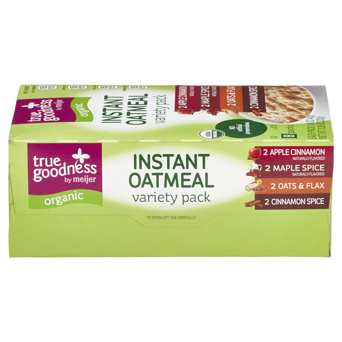 slide 4 of 8, True Goodness Organic Instant Variety Pack Oatmeal, 11.29 oz