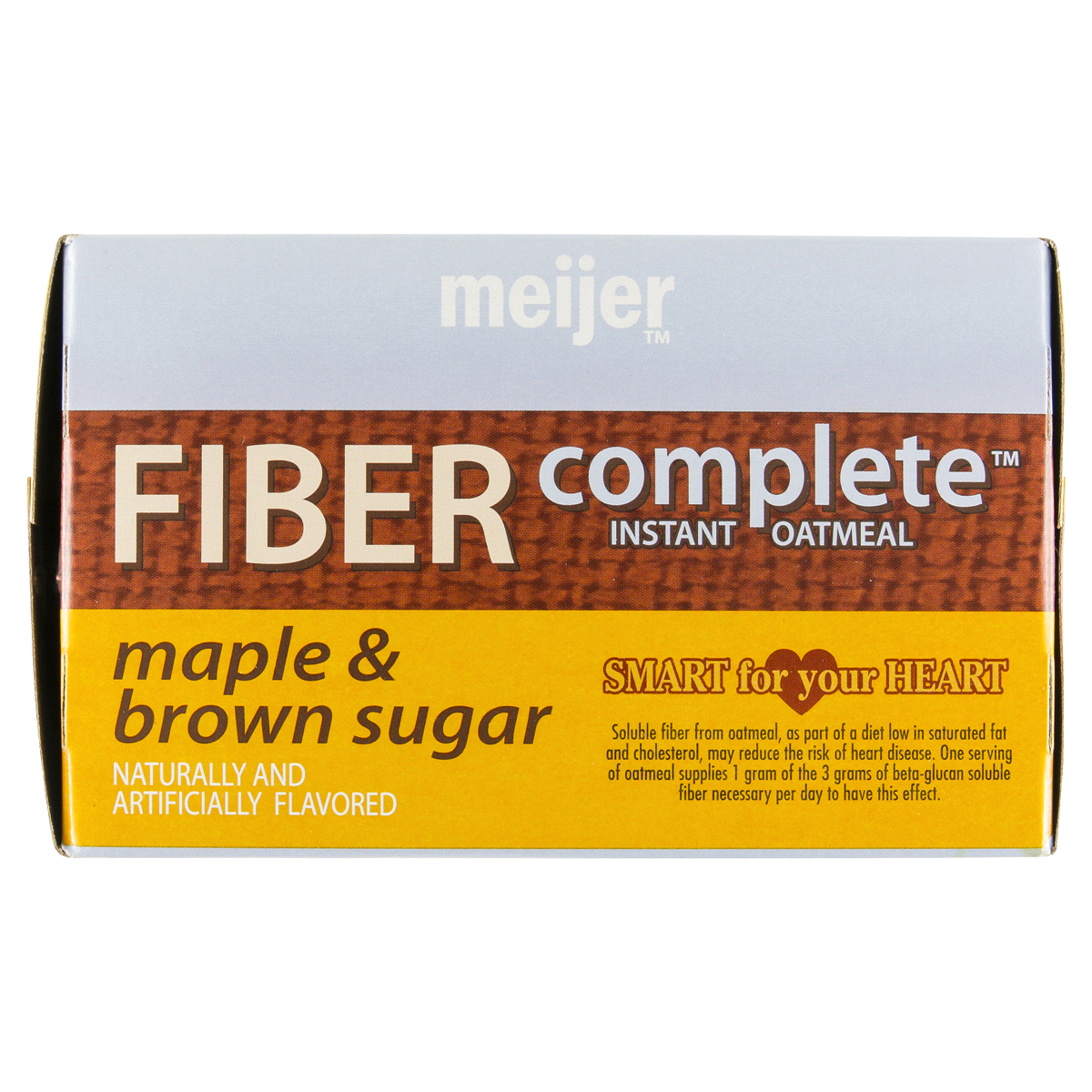 slide 4 of 5, Meijer Instant Oatmeal High Fiber Maple & Brown Sugar, 12.6 oz