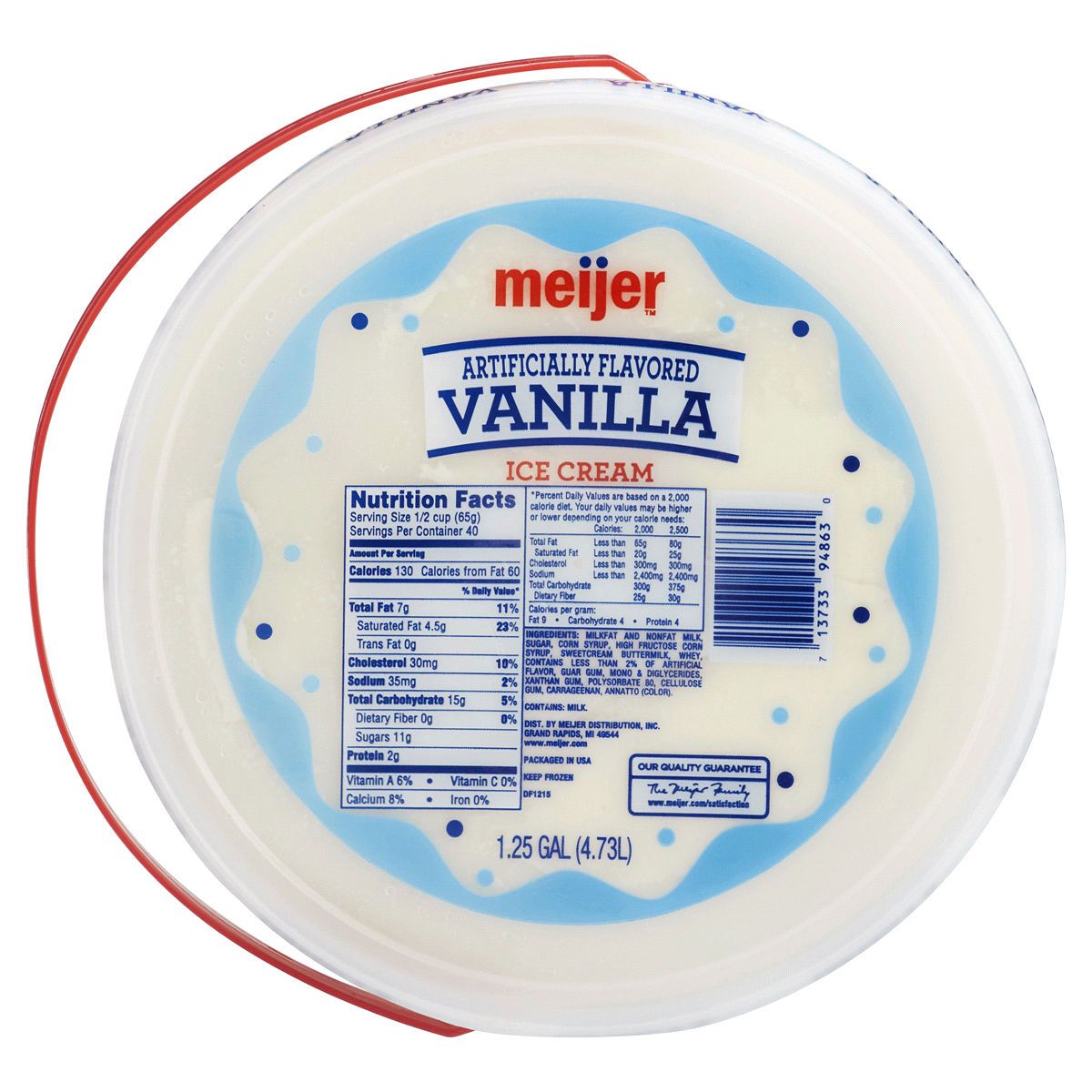 slide 2 of 2, Meijer Vanilla Ice Cream, 160 oz