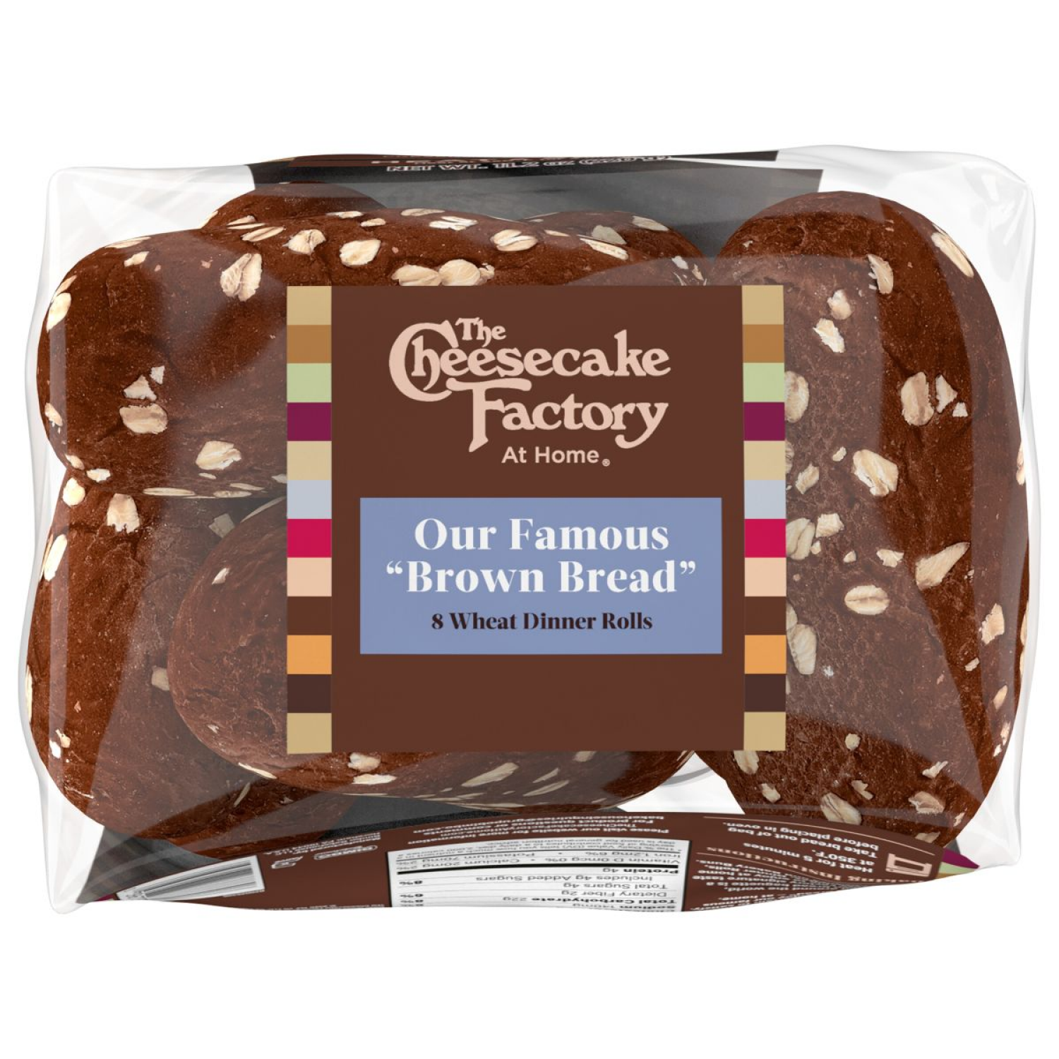 slide 3 of 7, The Cheesecake Factory At Home Famous "Brown Bread" Wheat Dinner Rolls, 8 count, 11.2 oz, 8 ct