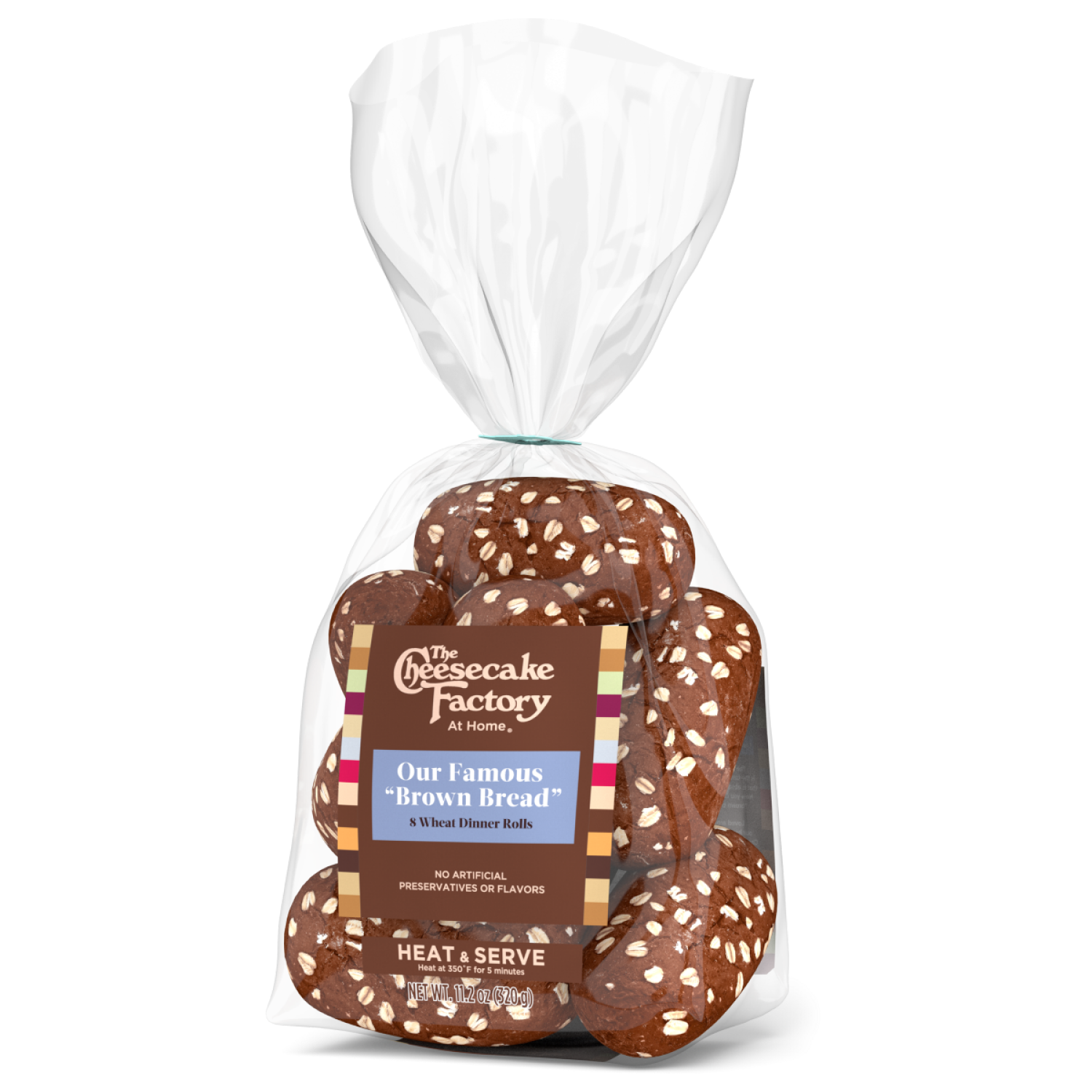 slide 6 of 7, The Cheesecake Factory At Home Famous "Brown Bread" Wheat Dinner Rolls, 8 count, 11.2 oz, 8 ct