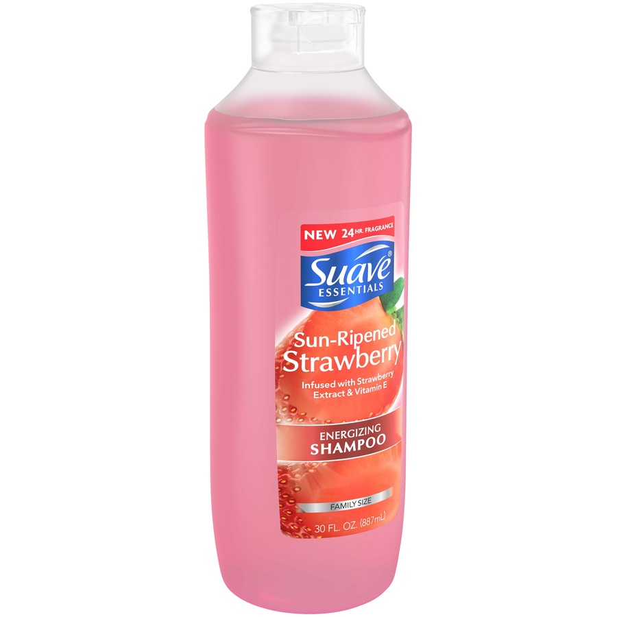 slide 2 of 4, Suave Essentials Strawberry Energizing Shampoo, 30 fl oz