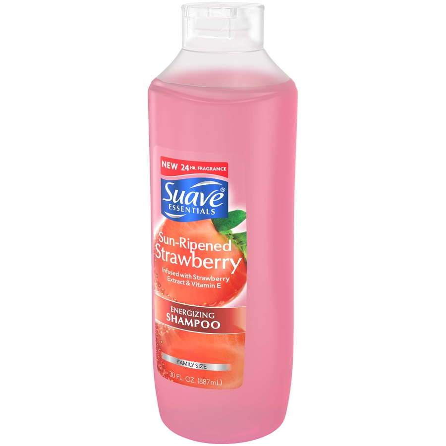 slide 3 of 4, Suave Essentials Strawberry Energizing Shampoo, 30 fl oz