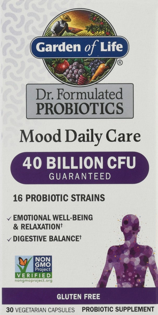 slide 12 of 14, Garden of Life Dr. Formulated Probiotics Mood Daily Care 30 Vegetarian Capsules, 30 ct