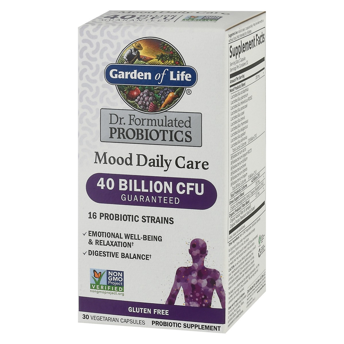 slide 13 of 14, Garden of Life Dr. Formulated Probiotics Mood Daily Care 30 Vegetarian Capsules, 30 ct