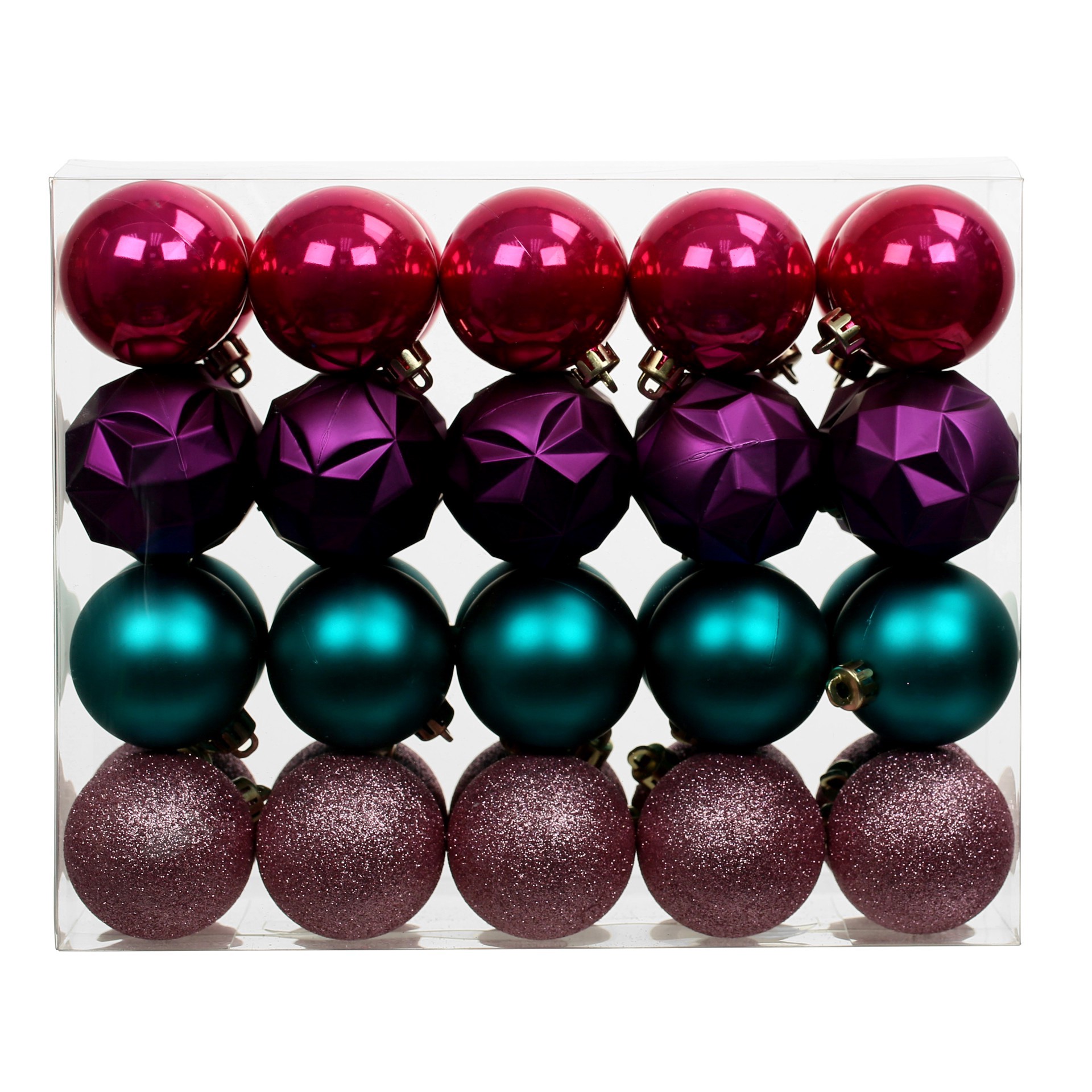 slide 2 of 3, 40 Pack 2.2" Jewels & Jolly Shatterproof Ball Ornaments By Ashland, 40 ct