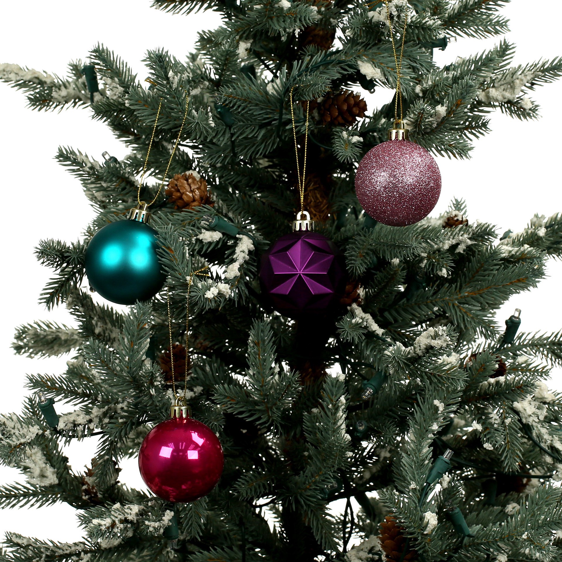 slide 3 of 3, 40 Pack 2.2" Jewels & Jolly Shatterproof Ball Ornaments By Ashland, 40 ct