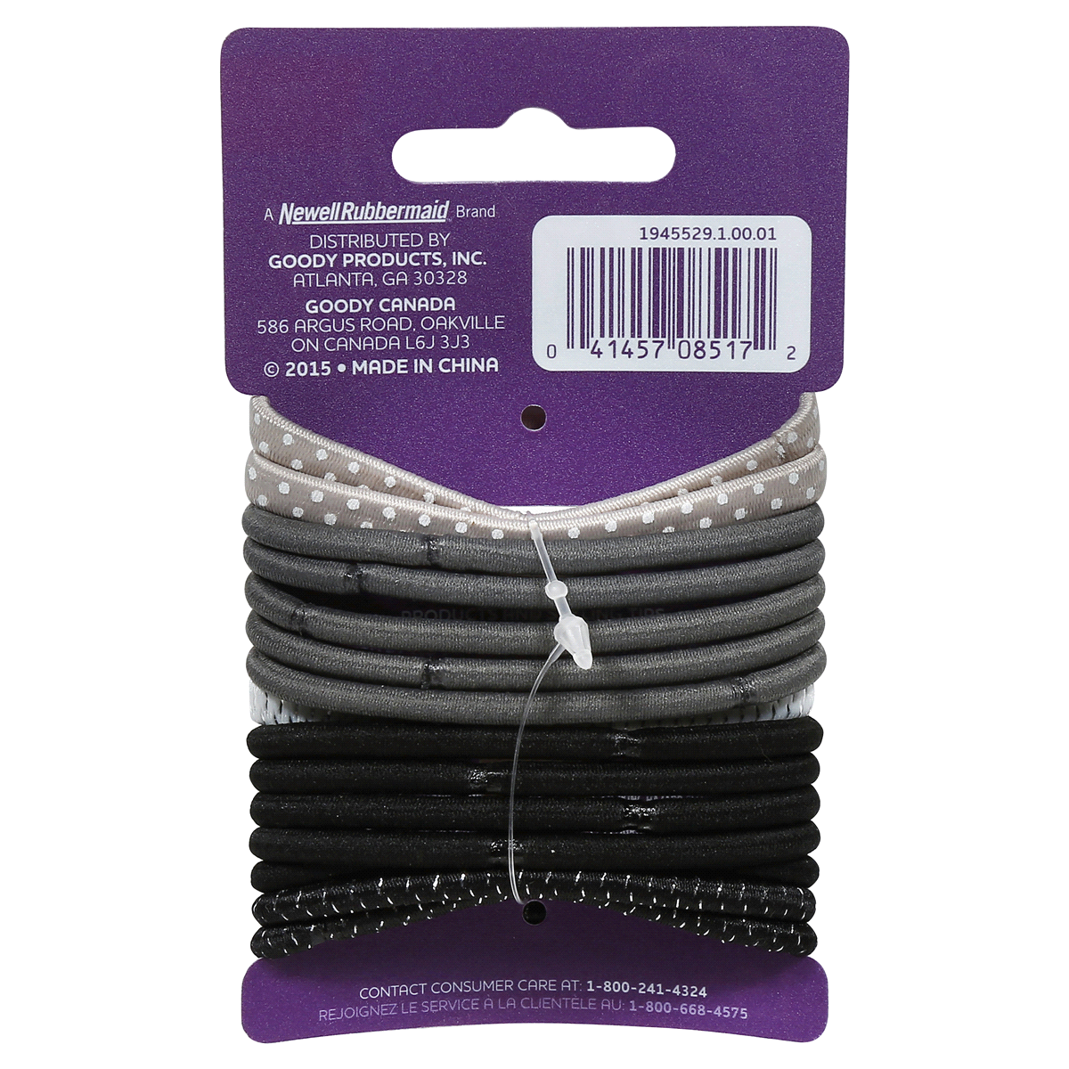 slide 2 of 2, Goody Ouchless Elastic Ponytails Non Metal, Midnight Sparkle, 15 ct