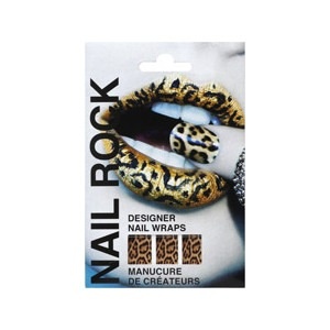 slide 1 of 1, Nail Rock Designer Nail Wraps Furry Cheetah, 16 ct