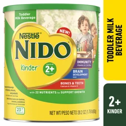 Nestlé NIDO Kinder Toddler Milk Beverage Powder Mix, 2 + Years, 23 Servings per Container, 138 Total Servings, 6x800g (4,800g)