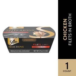 Sheba Selections Filets in Broth Premium Chicken Recipe Cat Meal Complement 1.3 oz