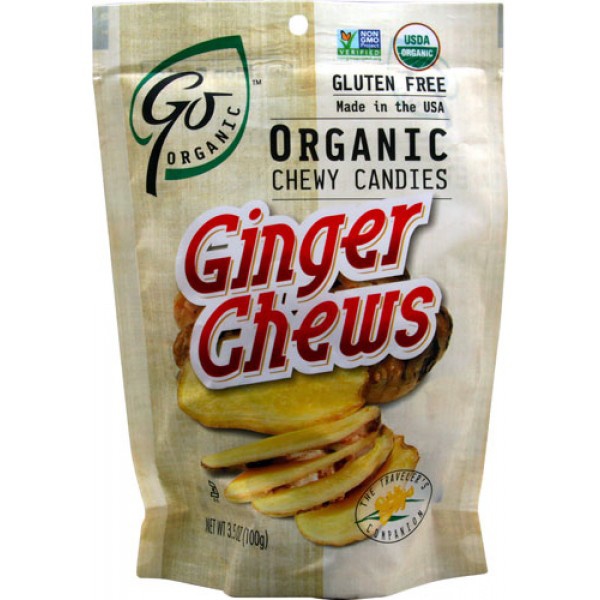 slide 1 of 1, GoOrganic Ginger Chewy Candy Organic, 3.5 oz