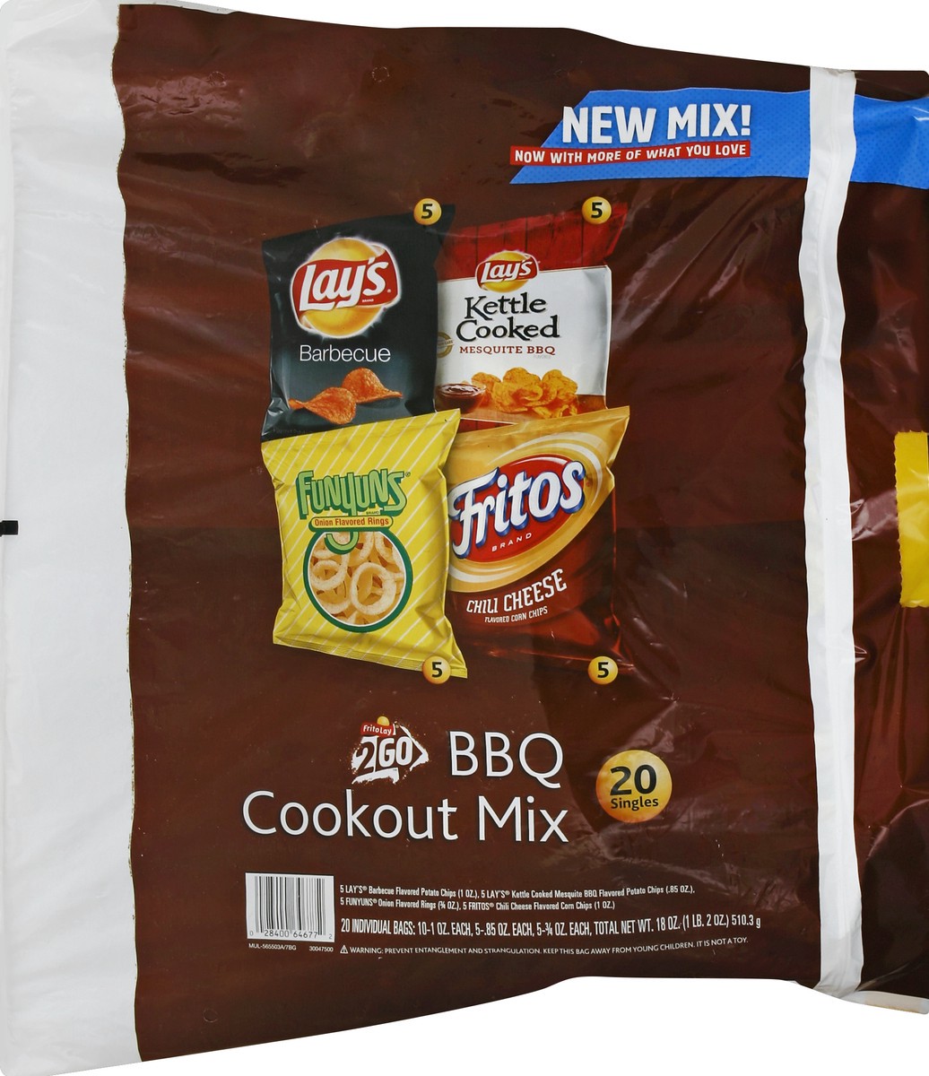 slide 5 of 6, Frito-Lay Cookout Mix, BBQ, 20 ct
