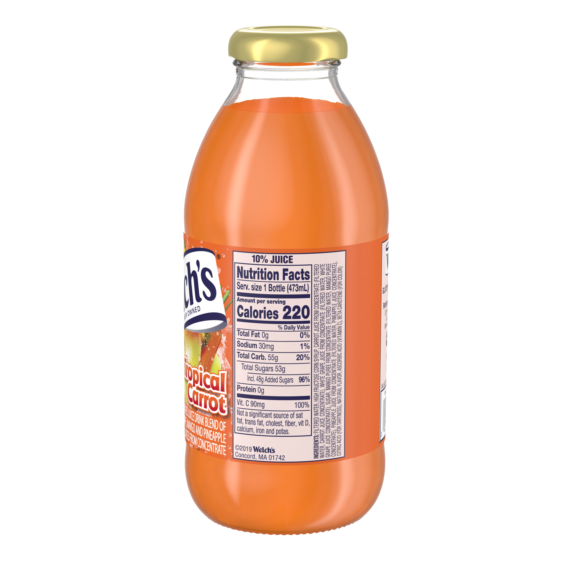 slide 2 of 4, Welch's Tropical Carrot Juice Drink, 16 Fl Oz On-the-Go Bottle, 16 fl oz