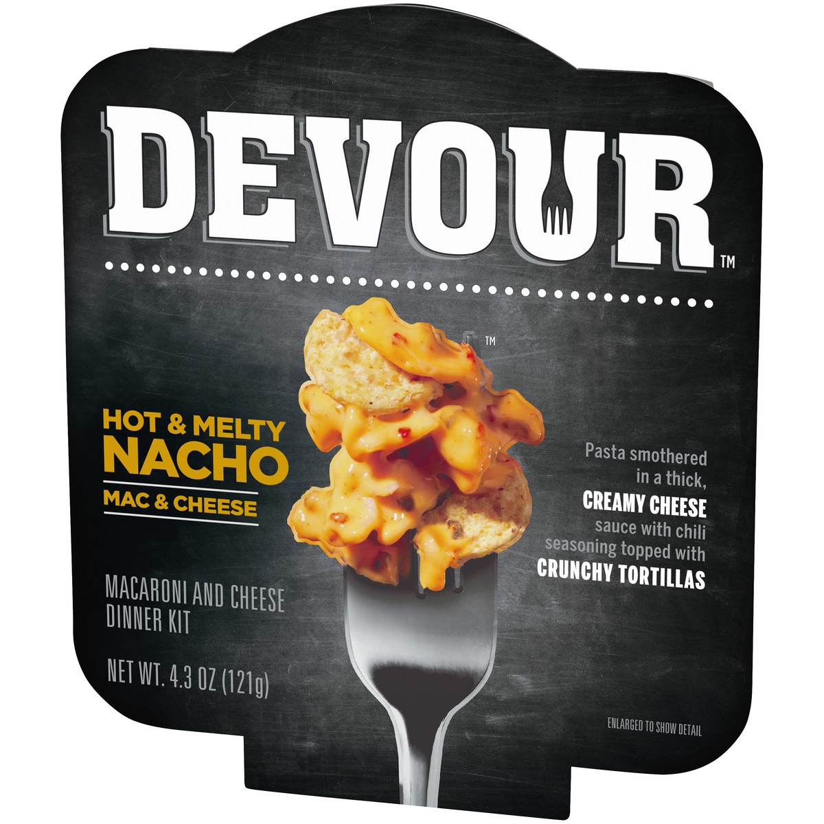 slide 4 of 13, DEVOUR Hot & Melty Nacho Mac & Cheese, 4.3 oz Package, 4 oz