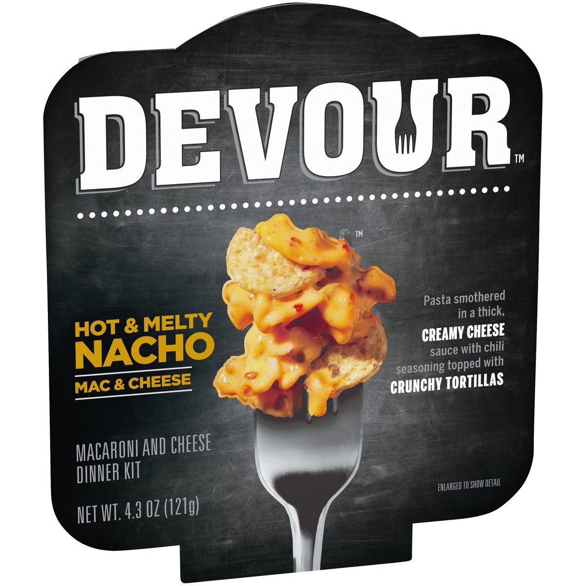 slide 10 of 13, DEVOUR Hot & Melty Nacho Mac & Cheese, 4.3 oz Package, 4 oz