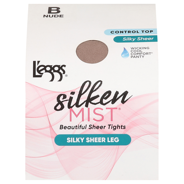 slide 1 of 1, L'eggs Silken Mist Nude B Silky Sheer Leg Tights, 1 ct
