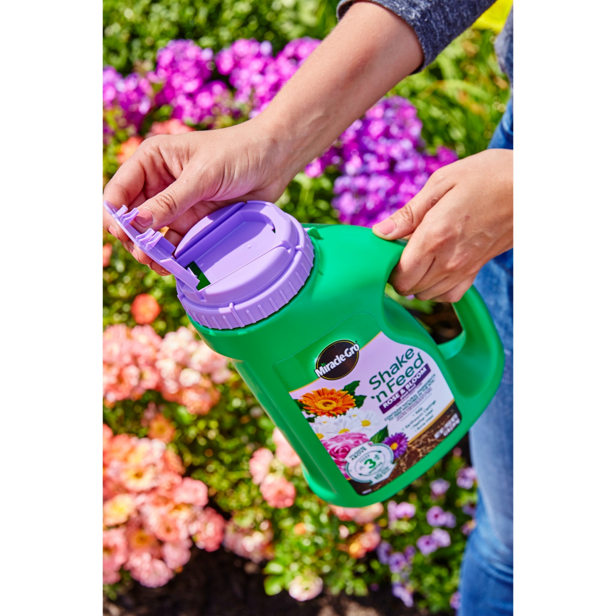 slide 20 of 21, Miracle-Gro Shake 'n Feed Rose and Bloom Continuous Release Plant Food, 4.5 lb