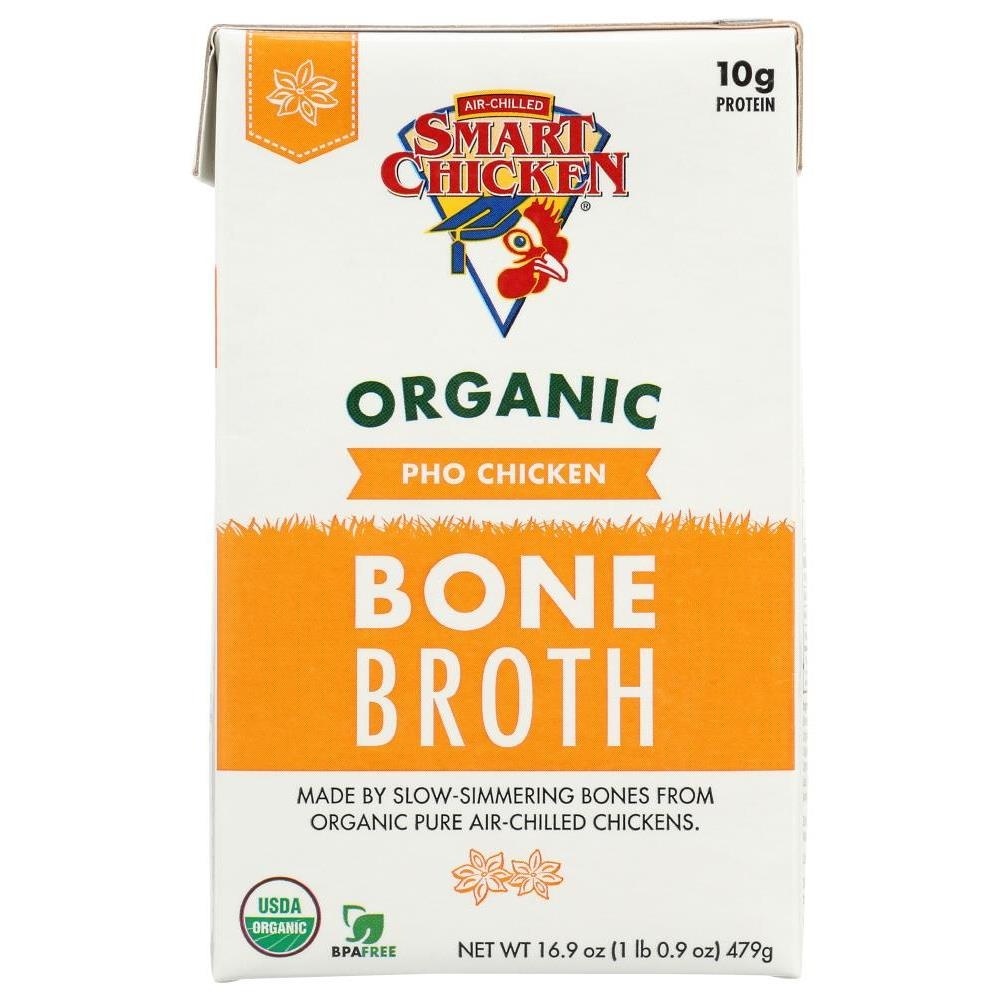 slide 1 of 1, Smart Chicken Organic Pho Chicken Bone Broth, 16.9 Ounce, 16.9 oz