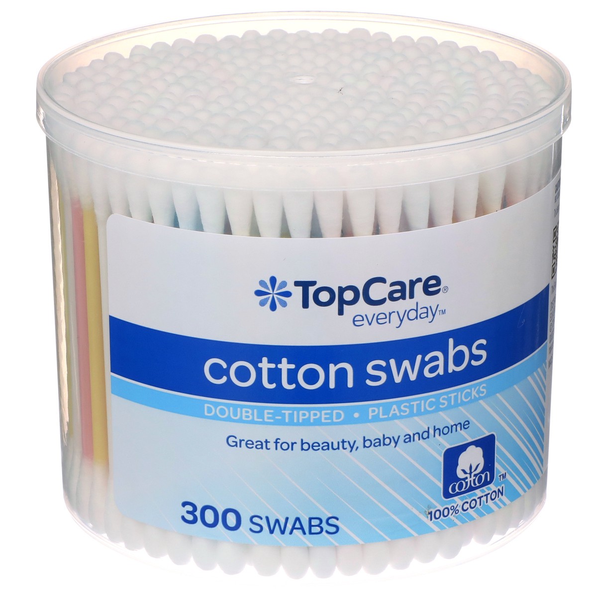 slide 2 of 8, TopCare Double Tipped Color Plastic Sticks Cotton Swabs, 300 ct