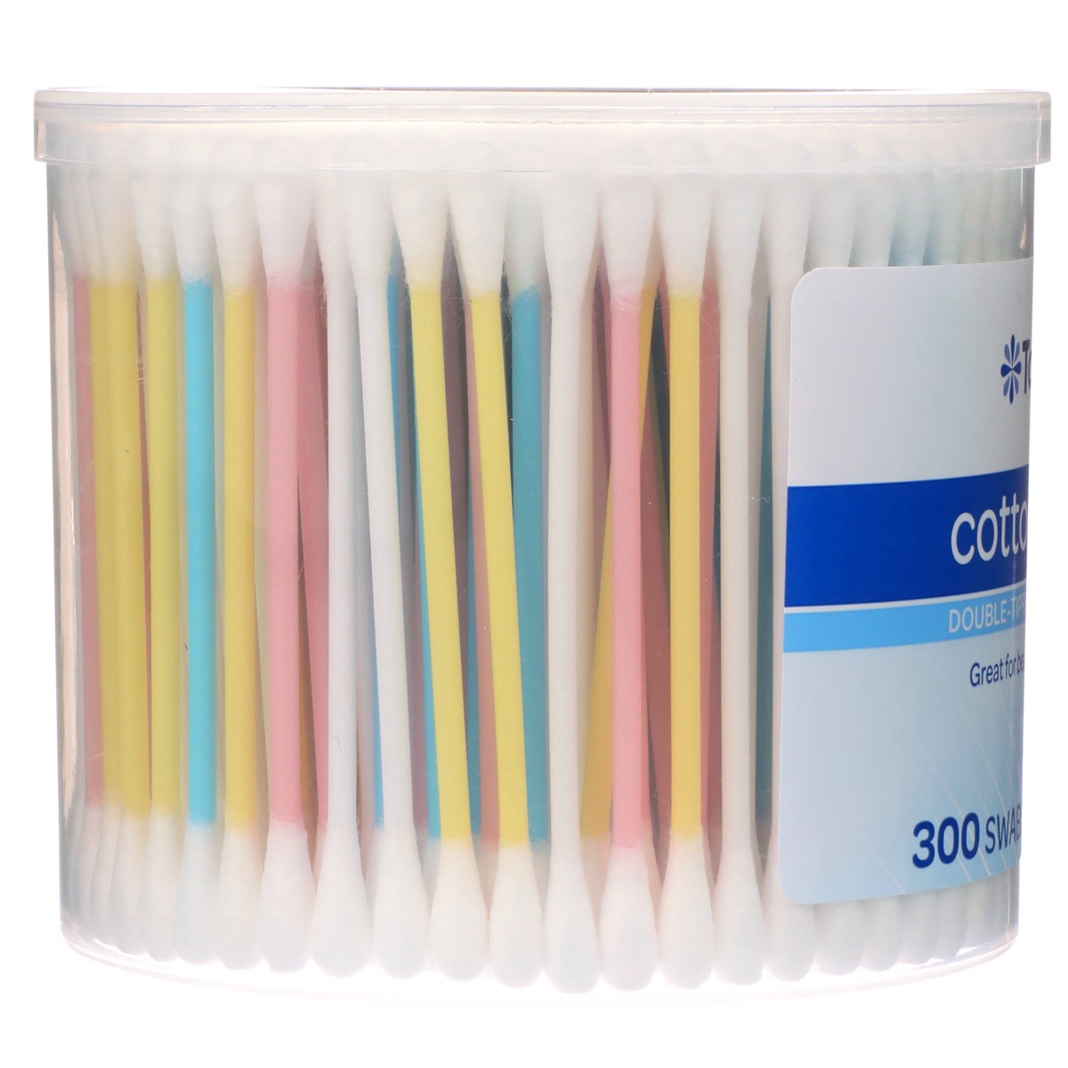 slide 5 of 8, TopCare Double Tipped Color Plastic Sticks Cotton Swabs, 300 ct