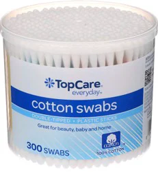 TopCare Double Tipped Color Plastic Sticks Cotton Swabs