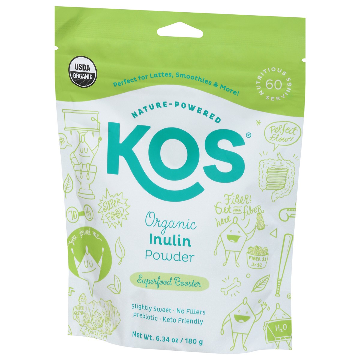 slide 9 of 13, KOS Superfood Inulin Powder Og2, 6.3 oz