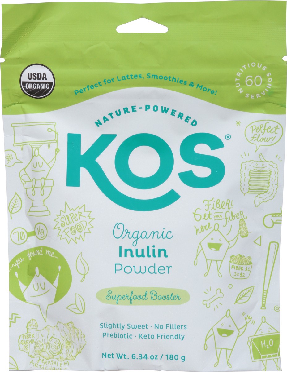 slide 7 of 13, KOS Superfood Inulin Powder Og2, 6.3 oz
