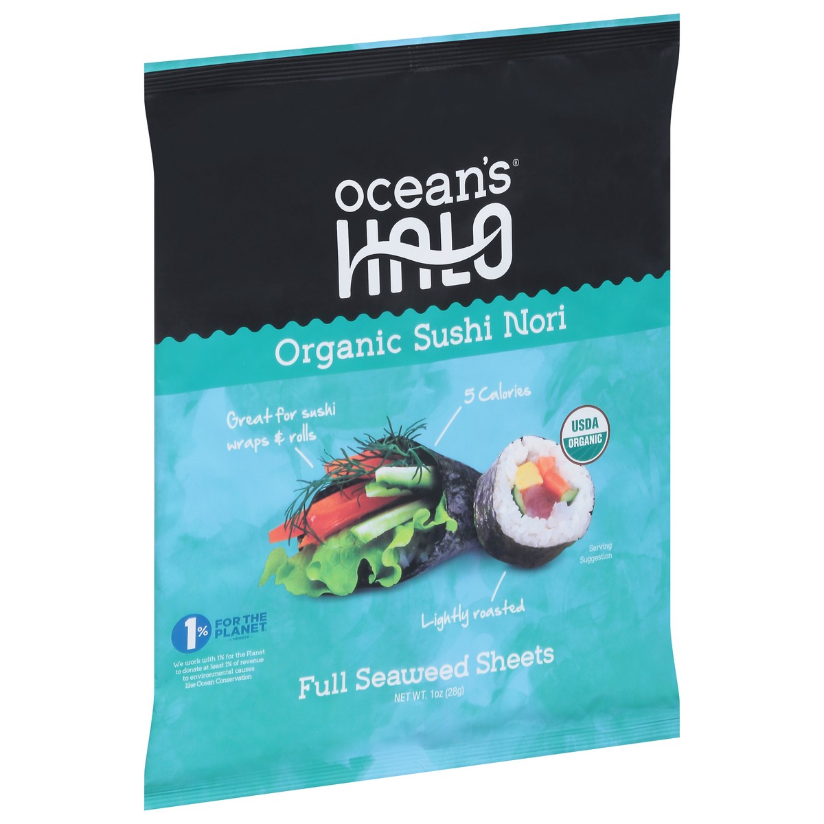 slide 6 of 9, Ocean's Halo Organic Sushi Nori 1 oz, 1 oz