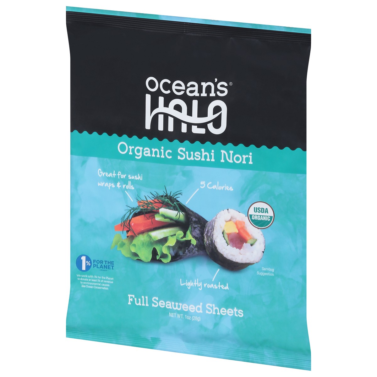 slide 3 of 9, Ocean's Halo Organic Sushi Nori 1 oz, 1 oz