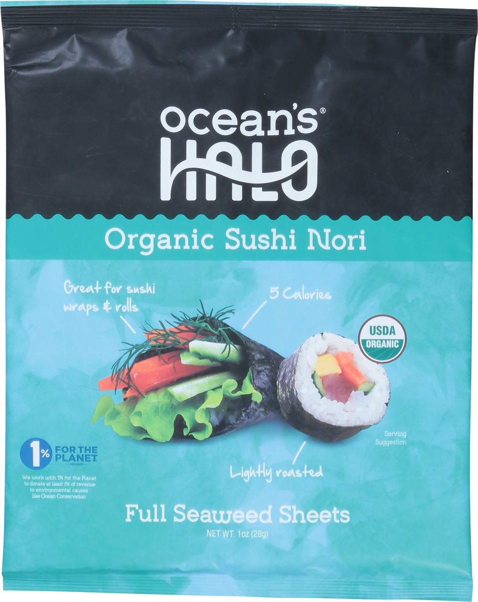 slide 2 of 9, Ocean's Halo Organic Sushi Nori 1 oz, 1 oz