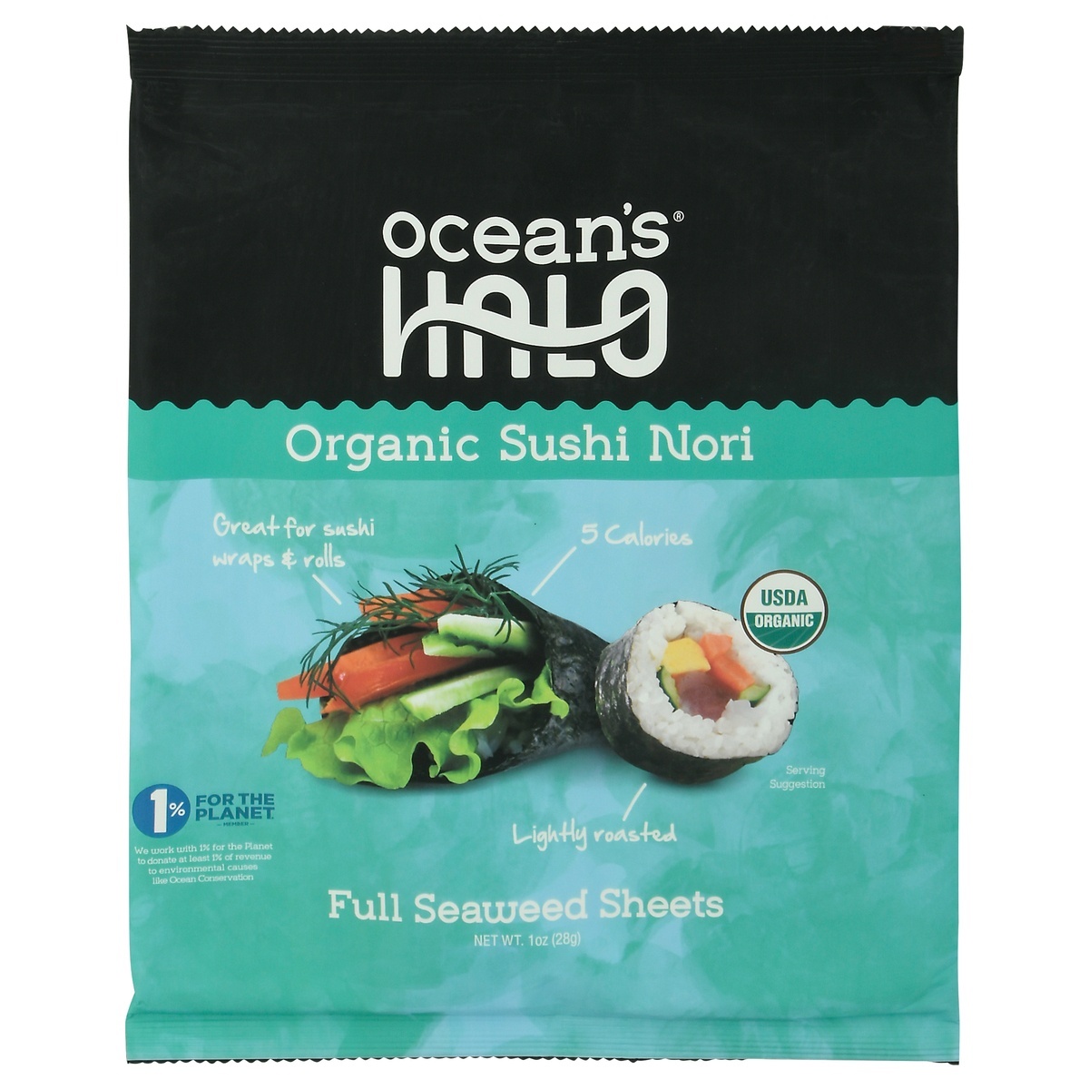 slide 1 of 1, Ocean's Halo Organic Sushi Nori 1 oz, 