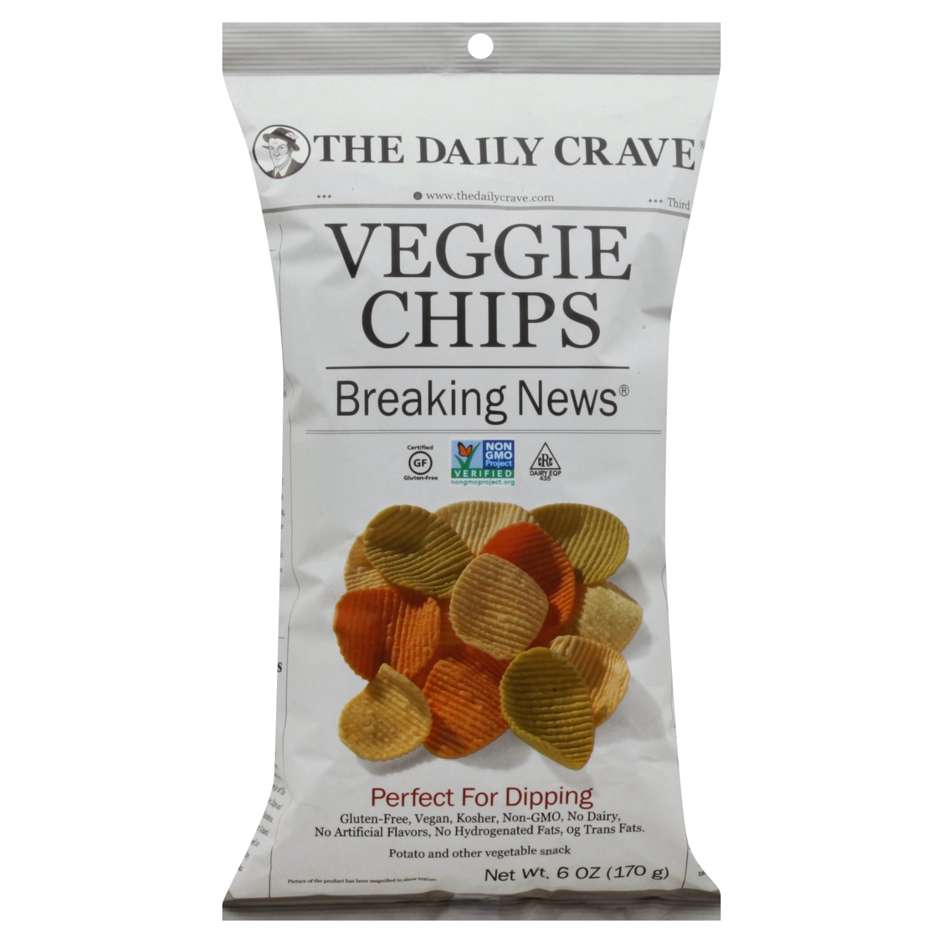 slide 1 of 1, The Daily Crave Veggie Chips 6 oz, 