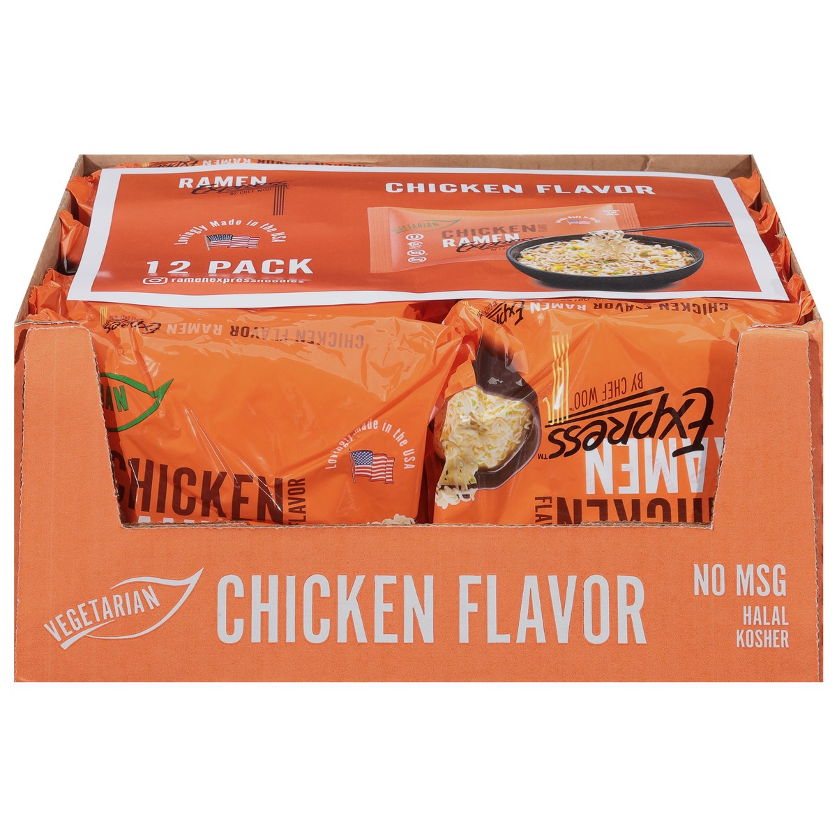 slide 1 of 9, Ramen Express Chicken Flavor Ramen 12 - 3 oz Packs, 12 ct