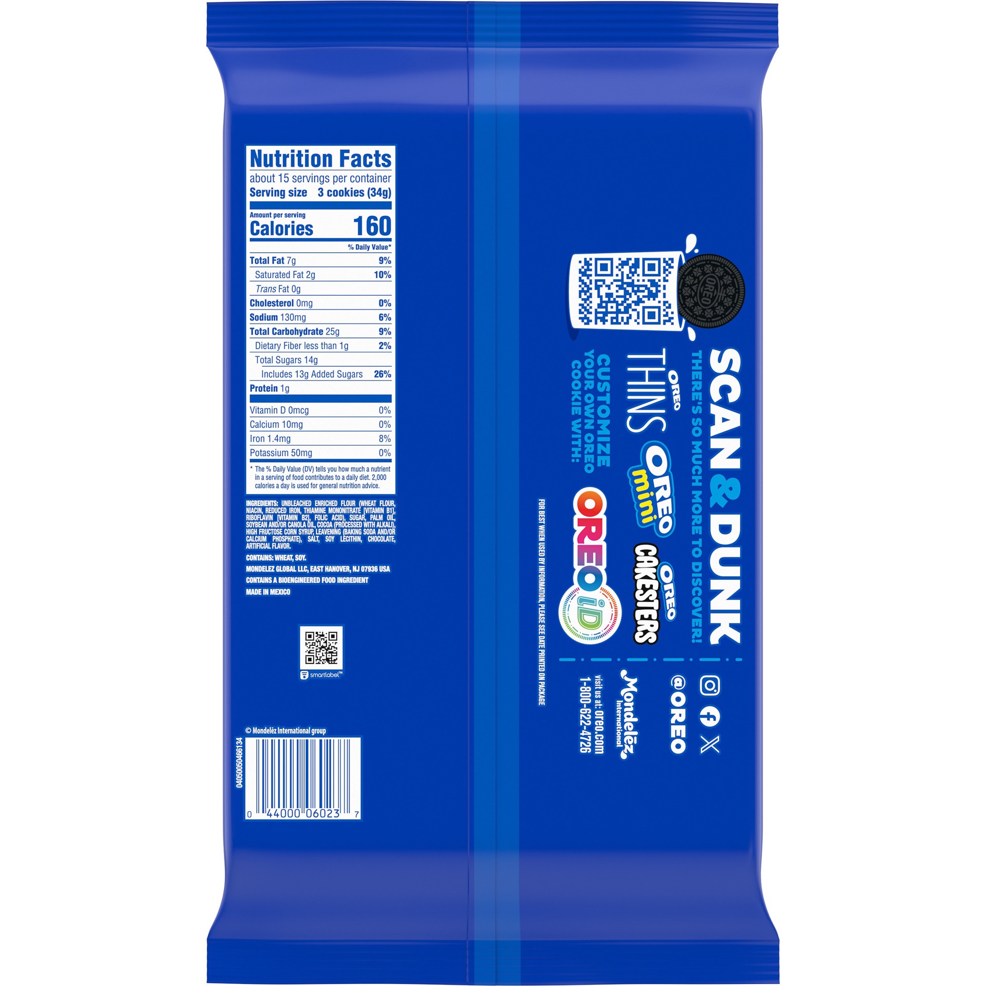 slide 3 of 5, Oreo Chocolate Sandwich Cookies Family Size - 18.12oz, 18.12 oz