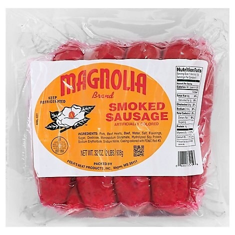 slide 1 of 1, Magnolia Smoked Sausage, 32 oz