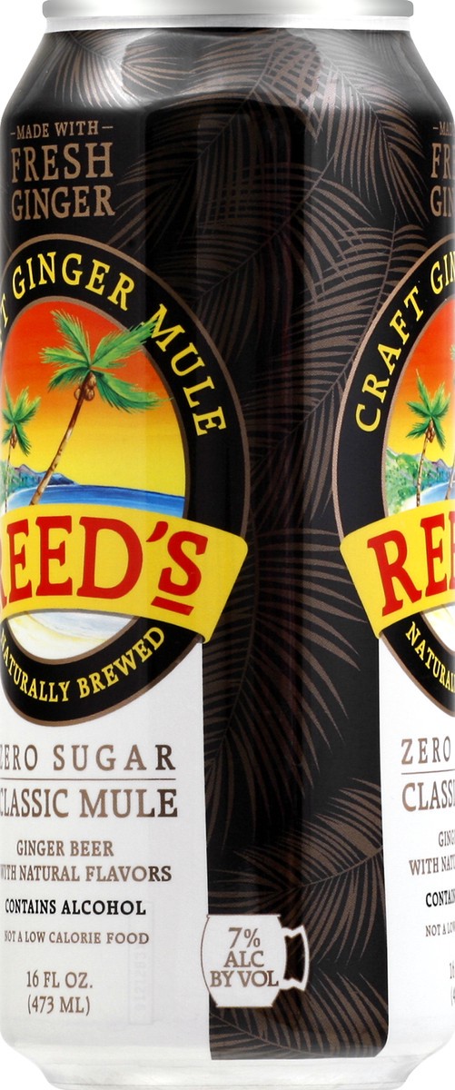 slide 11 of 13, Reed's Zero Sugar Classic Mule Ginger Beer 16 oz, 16 oz