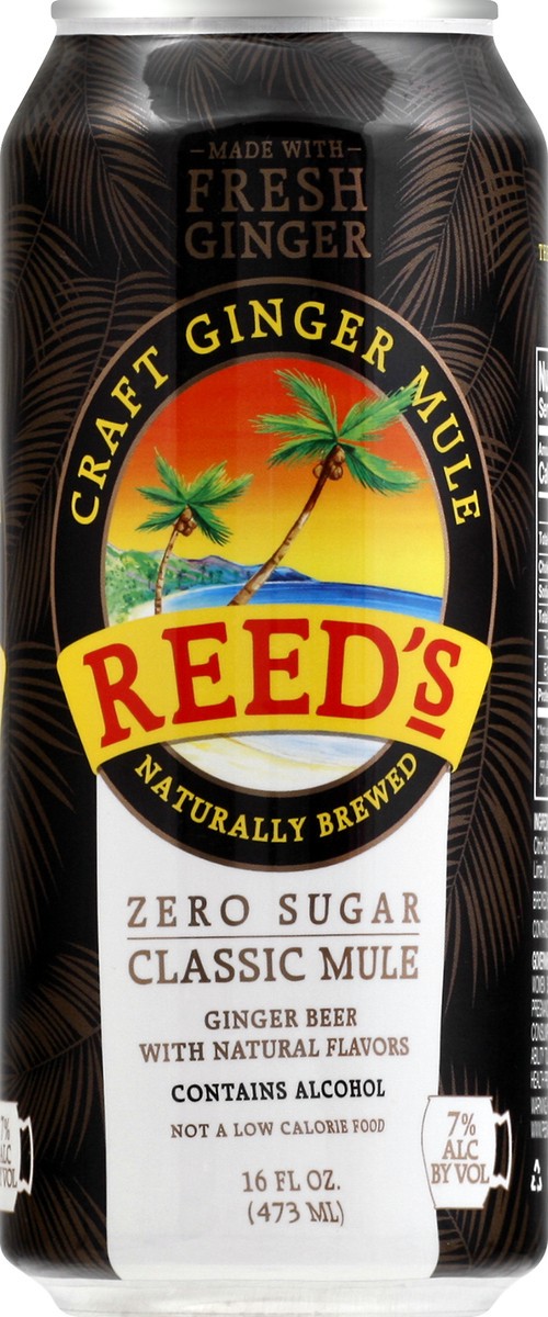 slide 6 of 13, Reed's Zero Sugar Classic Mule Ginger Beer 16 oz, 16 oz