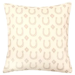 Texas Proud Vintage Horseshoe Decorative Throw Pillow